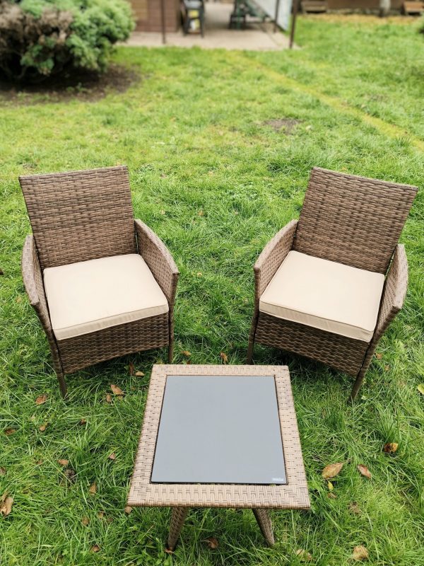 Комплект мебели из ротанга ВИРДЖИНИЯ БАЛКОНЕ СЕТ НЬЮ "VIRGINIA BALCONY SET NEW" столик и 2 кресла