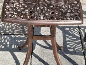 Кофейный стол из литого алюминия МИЛАН маленький "MILAN  small"