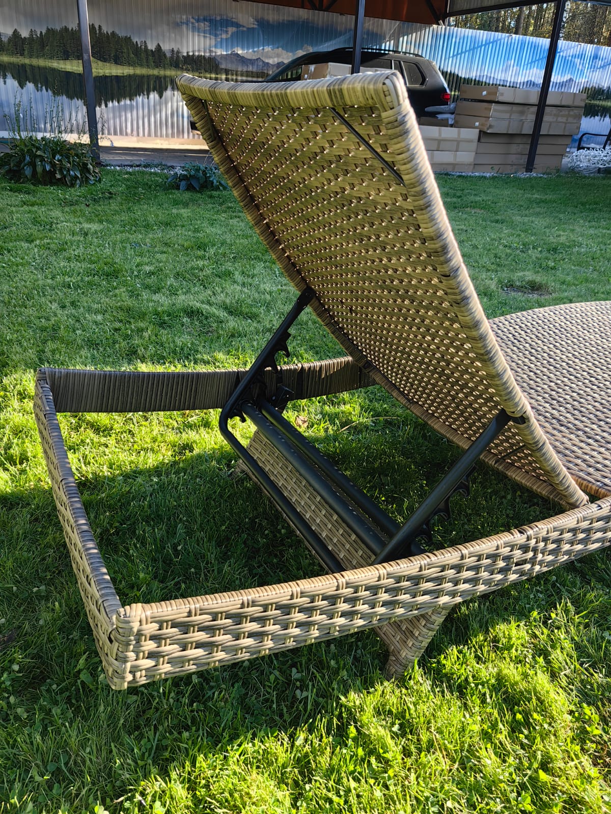 Комплект из 2х шезлонгов из искусственного ротанга МАРА “MARA” Greige - Мир Дачника Комплект из 2х шезлонгов из искусственного ротанга МАРА “MARA” Greige