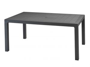 Стол Невада МАКСИ прямоугольный коричневый под ротанг с декором 1650*950 - Мир Дачника Стол Невада МАКСИ прямоугольный коричневый под ротанг с декором 1650*950