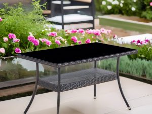 Стол из искусственного ротанга 120*70 см РИО "RIO" dark brown арт.80084 - Мир Дачника Стол из искусственного ротанга 120*70 см РИО "RIO" dark brown арт.80084