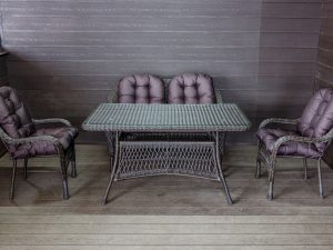 Садовый комплект из искусственного ротанга Мэдисон НЬЮ (Medison NEW) Lunch set с подушками на сиденье и спинку