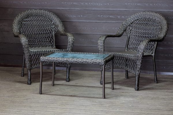 Садовый комплект из искусственного ротанга Мэдисон НЬЮ (Medison NEW) Balcony set с прямоугольным столиком без подушек