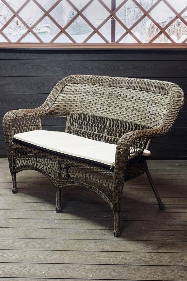 Двухместный диван из ротанга МЭДИСОН "MADISON" арт.М03195 brown с подушкой на сидение
