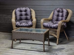 Комплект мебели из искусственного ротанга Мэдисон (Medison) Balcony Set с подушками на сидение и спинку - Мир Дачника Комплект мебели из искусственного ротанга Мэдисон (Medison) Balcony Set с подушками на сидение и спинку
