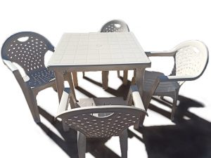 Комплект пластиковой мебели стол Тренд +4 кресла Флинт