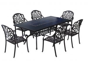 Обеденный комплект из литого алюминия сто Кнот КНОТ "KNOT" + 6 кресел Феникс - Мир Дачника Обеденный комплект из литого алюминия сто Кнот КНОТ "KNOT" + 6 кресел Феникс