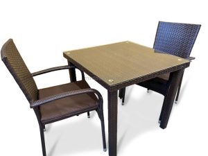 Комплект мебели из искусственного ротанга стол Токио + 2 кресла Сантос арт.75738/572019-1