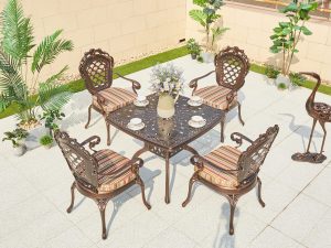 Комплект мебели из литого алюминия стол квадратный АДОНИС "ADONIS" 90х90 + 4 кресла ФИНЛЯНДИЯ-4 "FINLAND-4" - Мир Дачника Комплект мебели из литого алюминия стол квадратный АДОНИС "ADONIS" 90х90 + 4 кресла ФИНЛЯНДИЯ-4 "FINLAND-4"