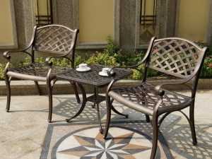 Кофейный комплект мебели из литого алюминия столик ВИЛЛА "VILLA" бронза + 2 кресла ЛИОН арт.74434/С-05bronze-2 - Мир Дачника Кофейный комплект мебели из литого алюминия столик ВИЛЛА "VILLA" бронза + 2 кресла ЛИОН арт.74434/С-05bronze-2