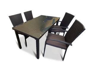 Комплект мебели из искусственного ротанга Сеул + 4 кресла Сантос арт.75745/572017-1-4