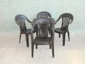 Комплект пластиковой мебели стол Бали "Bali" + 4 кресла Элегант Шоколад - Мир Дачника Комплект пластиковой мебели стол Бали "Bali" + 4 кресла Элегант Шоколад