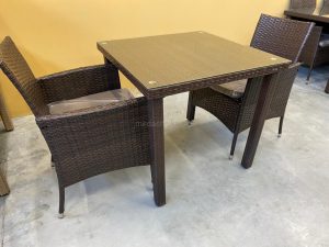 Комплект мебели из искусственного ротанга стол Токио +2 кресла Анкор арт. 75738/0015-1 - Мир Дачника Комплект мебели из искусственного ротанга стол Токио +2 кресла Анкор арт. 75738/0015-1