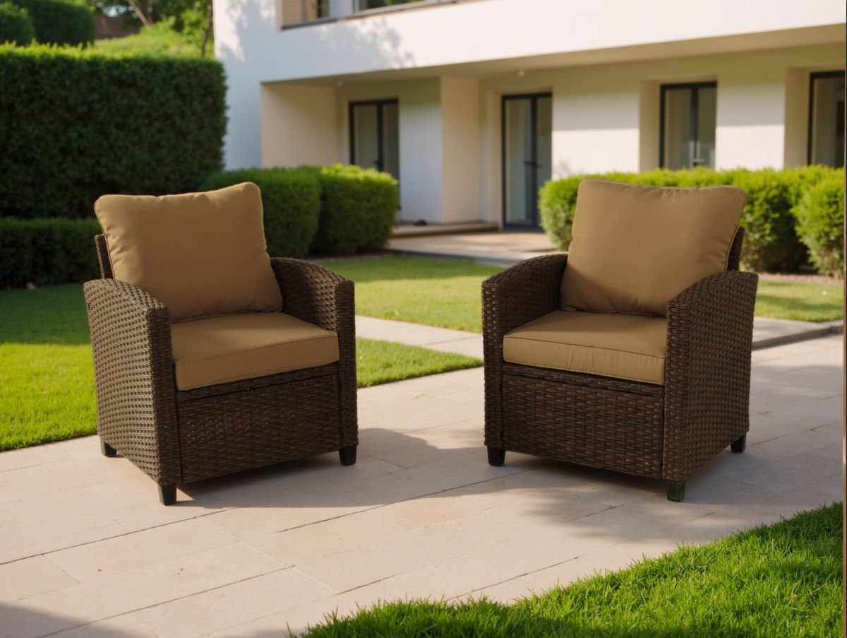 Комплект мебели из ротанга НУСА Шоколад - Мир Дачника Комплект мебели из ротанга НУСА Шоколад