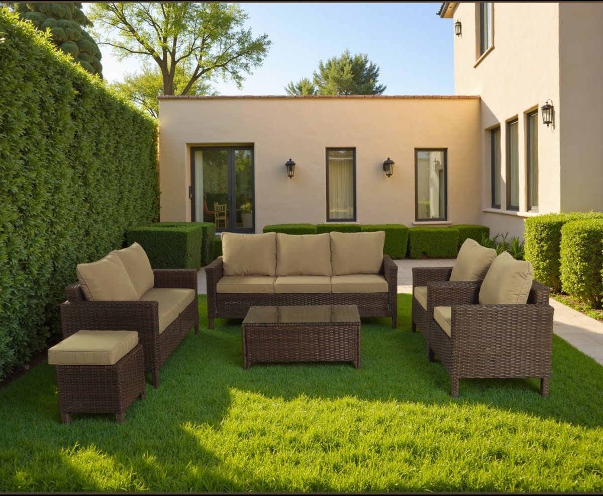 Комплект мебели из ротанга НУСА Шоколад - Мир Дачника Комплект мебели из ротанга НУСА Шоколад