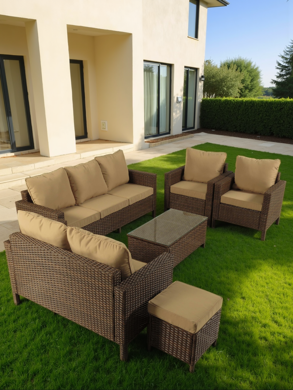 Комплект мебели из ротанга НУСА Шоколад - Мир Дачника Комплект мебели из ротанга НУСА Шоколад