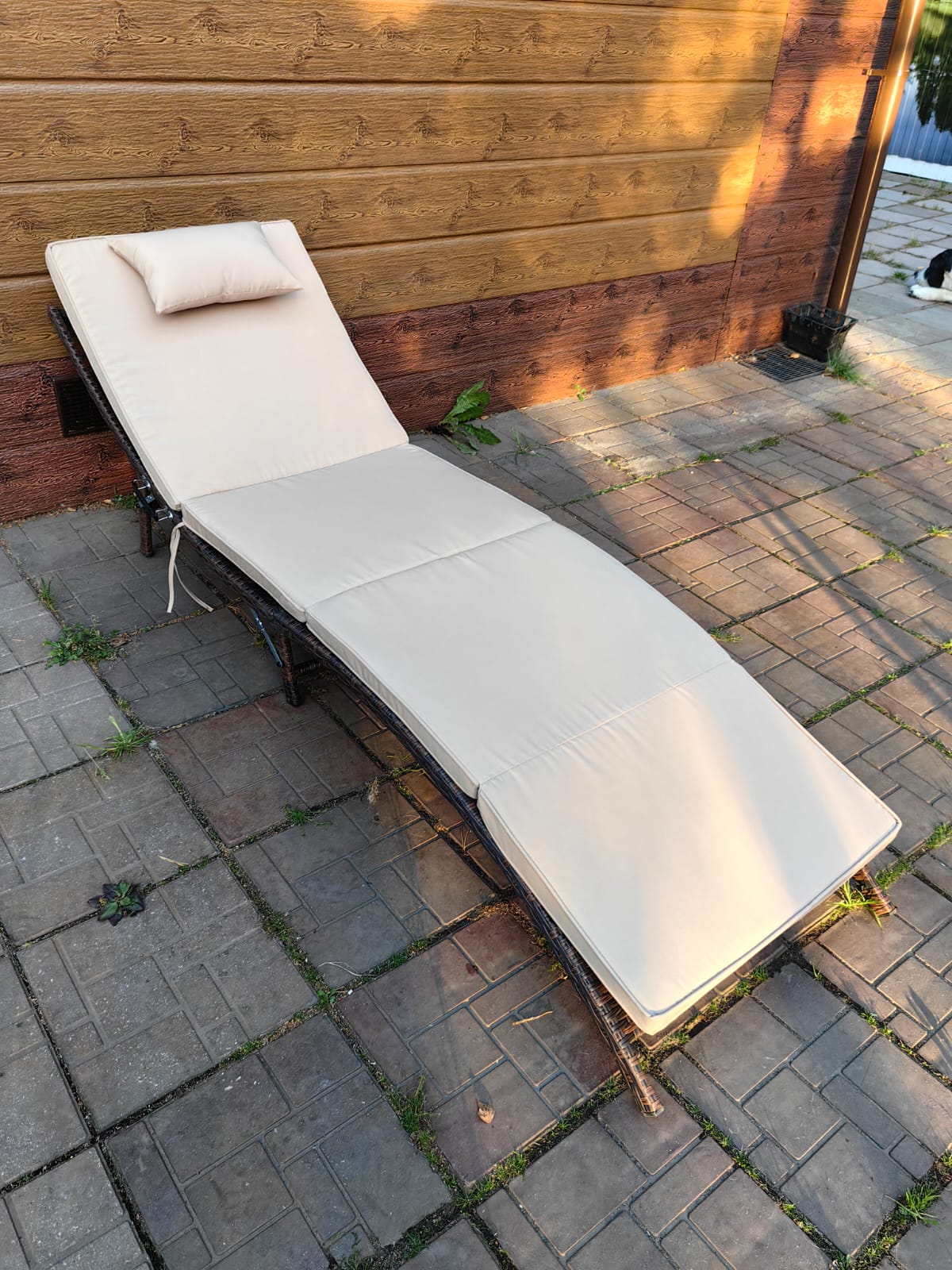 Шезлонг складной из искусственного ротанга Ливерпуль - Мир Дачника Шезлонг складной из искусственного ротанга Ливерпуль