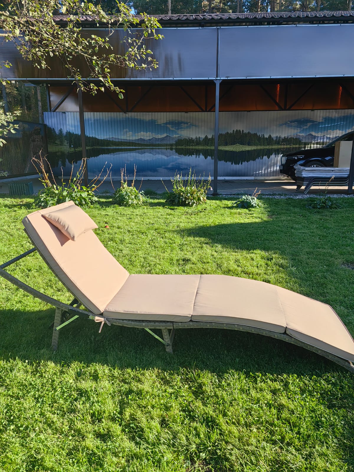 Шезлонг складной из искусственного ротанга Ливерпуль - Мир Дачника Шезлонг складной из искусственного ротанга Ливерпуль