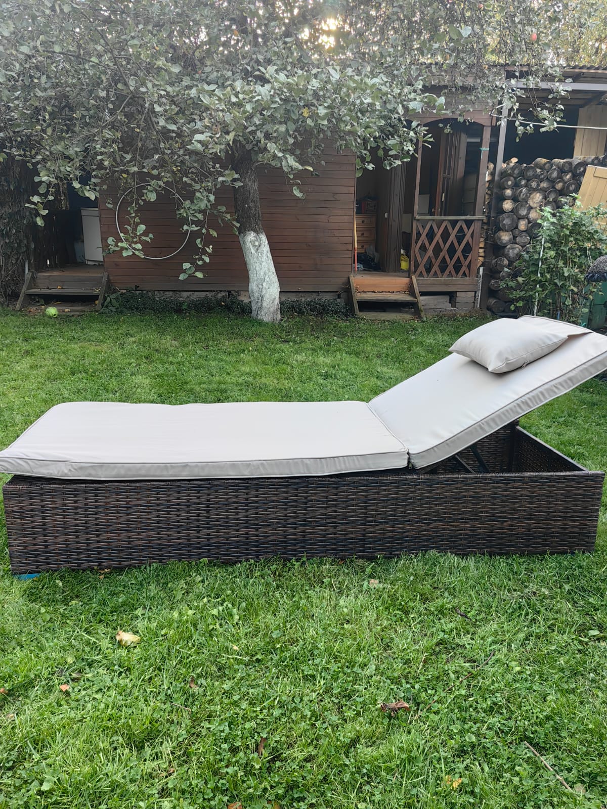 Шезлонг из искусственного ротанга Орландо - Мир Дачника Шезлонг из искусственного ротанга Орландо