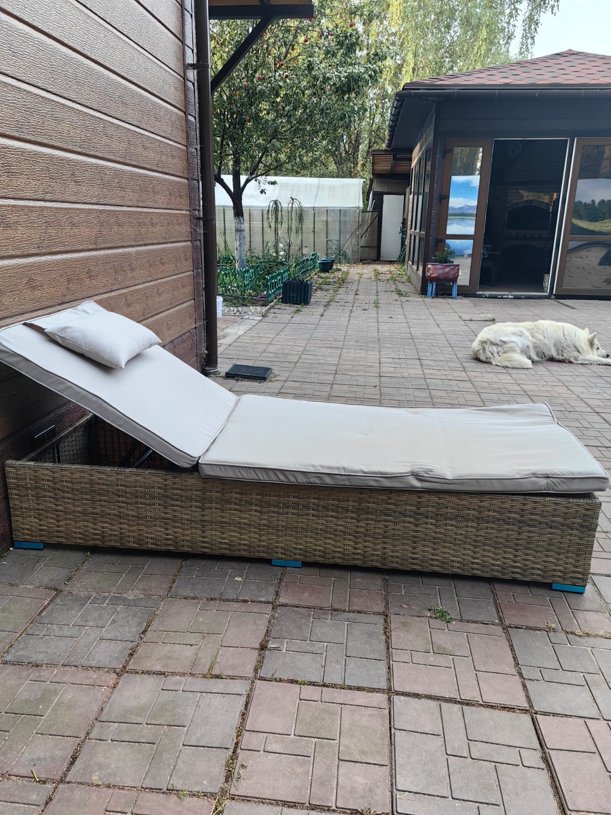 Шезлонг из искусственного ротанга Орландо - Мир Дачника Шезлонг из искусственного ротанга Орландо