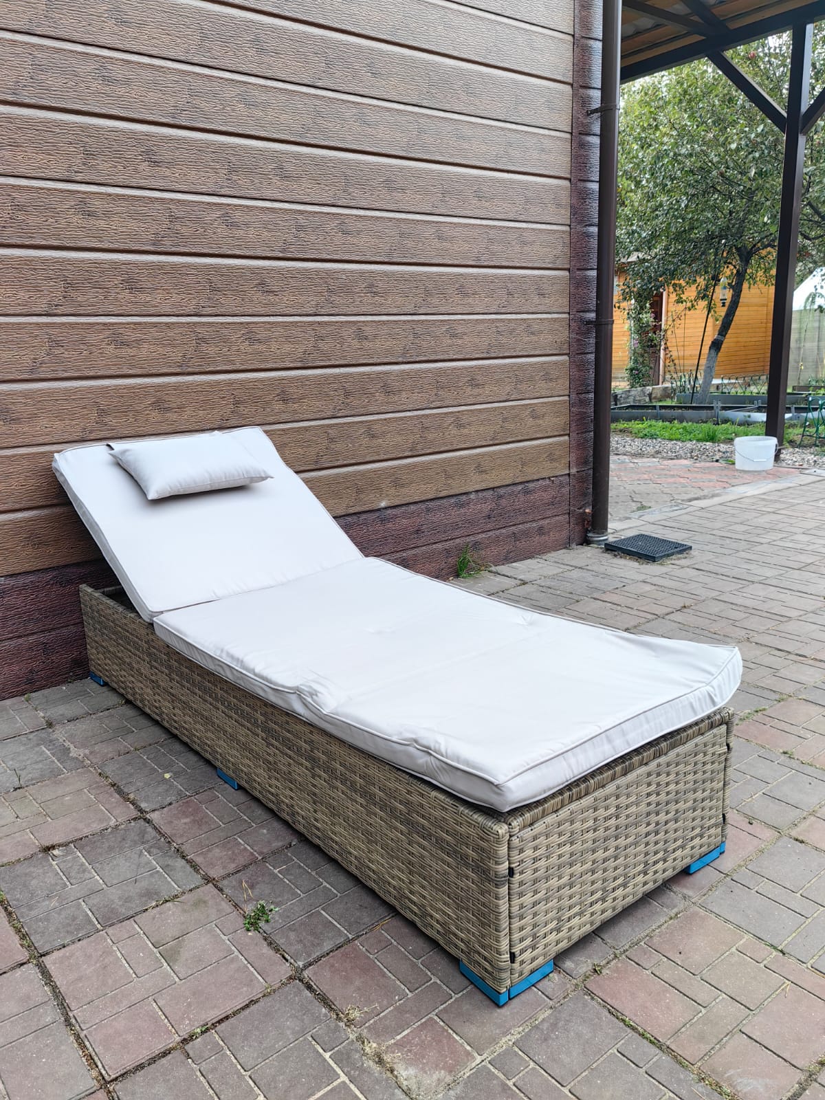 Шезлонг из искусственного ротанга Орландо - Мир Дачника Шезлонг из искусственного ротанга Орландо