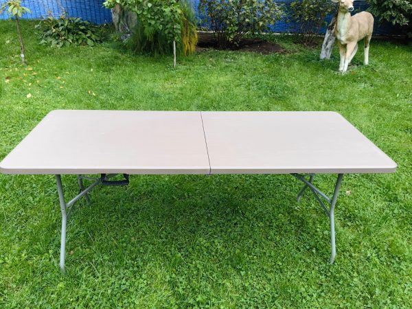 Стол складной садовый Мир Дачника 180x74x74см HDPE под ротанг шоколад