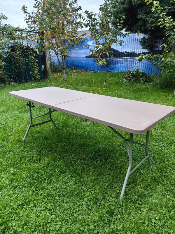 Стол складной садовый Мир Дачника 180x74x74см HDPE под ротанг шоколад