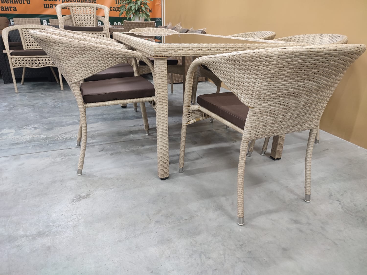 Обеденная группа из искусственного ротанга ПАРИЖ "PARIS" Wood - Мир Дачника Обеденная группа из искусственного ротанга ПАРИЖ "PARIS" Wood