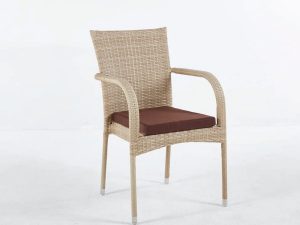 Комплект кресел из полиротанга "Милан" с подушкой (4 штуки) Wood
