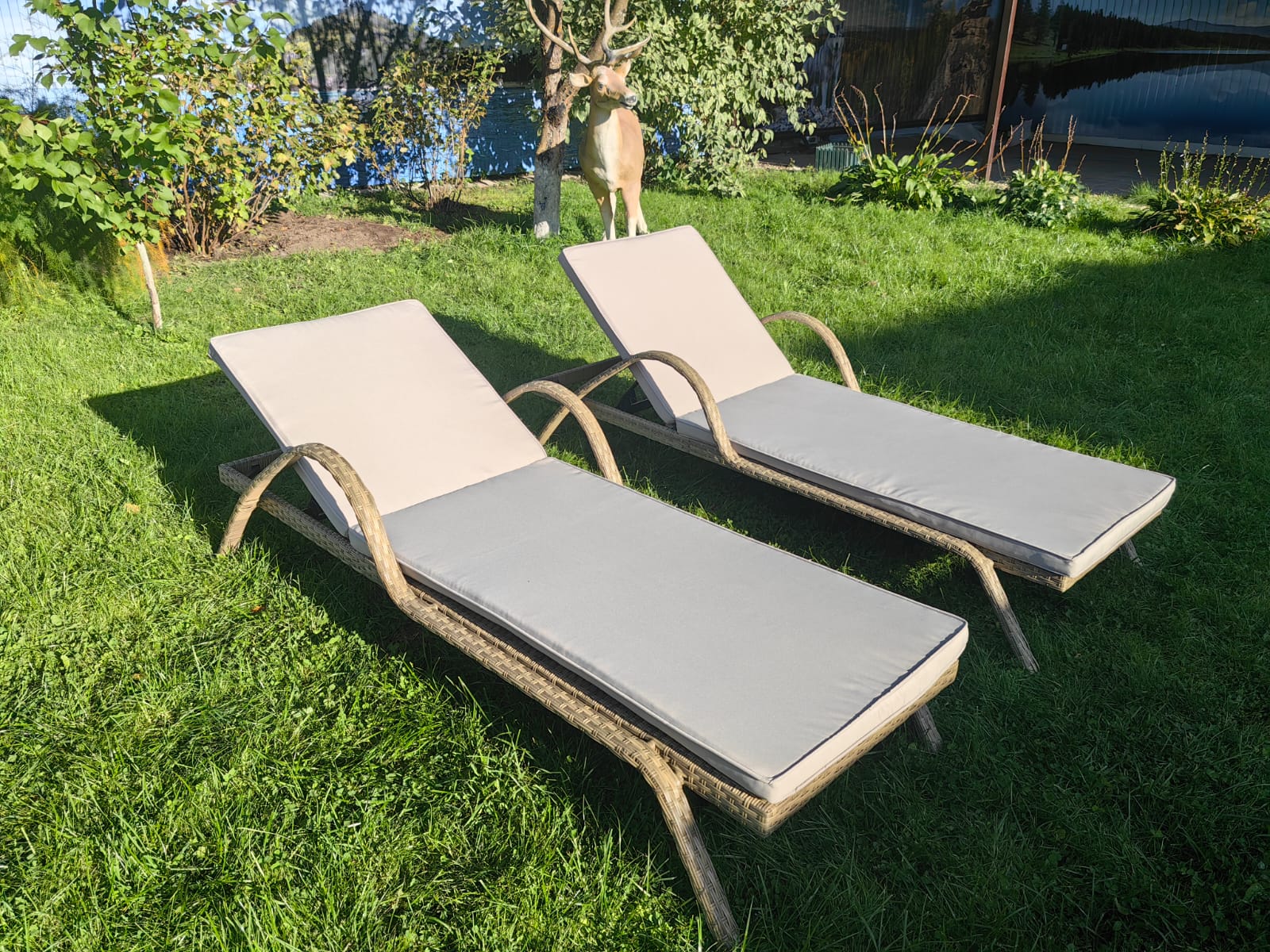 Шезлонг из искусственного ротанга Империал (Greige)(2 шт.) - Мир Дачника Шезлонг из искусственного ротанга Империал (Greige)(2 шт.)