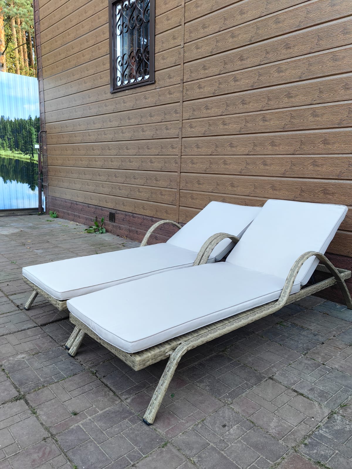 Шезлонг из искусственного ротанга Империал (Greige)(2 шт.) - Мир Дачника Шезлонг из искусственного ротанга Империал (Greige)(2 шт.)