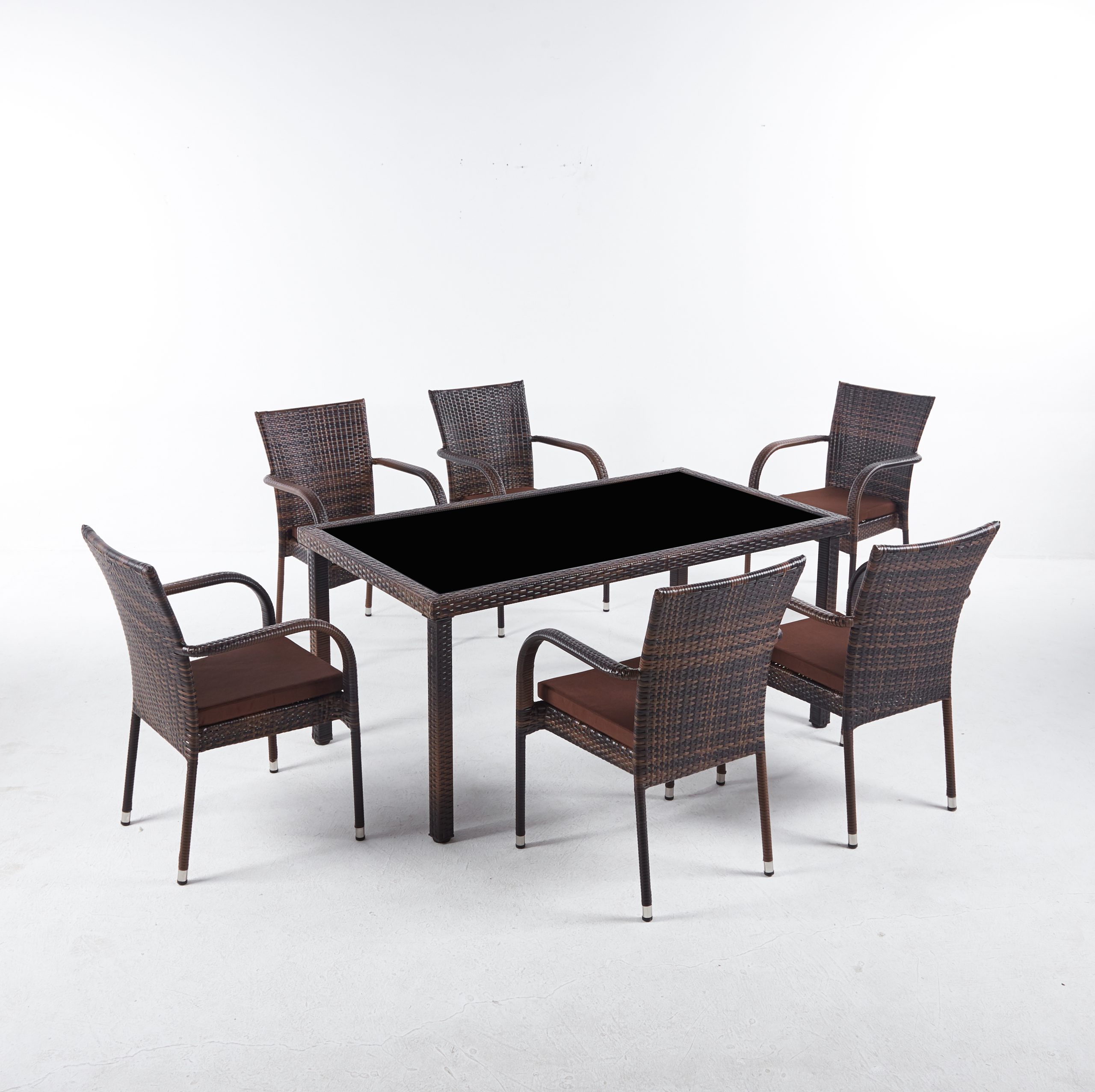 Обеденная мебель из искусственного ротанга МИЛАН "MILAN" (подушки в комплекте) Dark Brown - Мир Дачника Обеденная мебель из искусственного ротанга МИЛАН "MILAN" (подушки в комплекте) Dark Brown