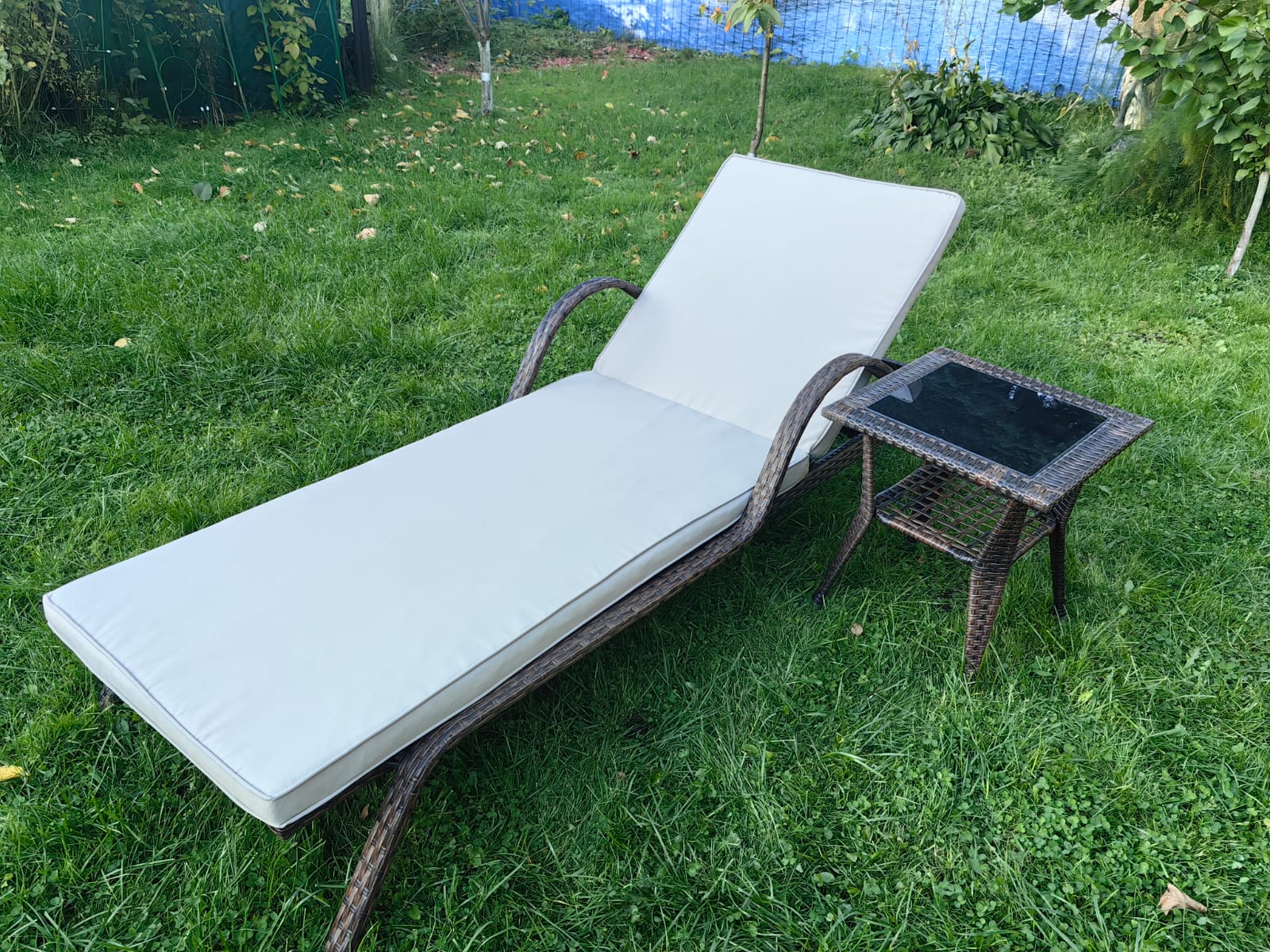 Комплект из искусственного ротанга шезлонг Империал и столик Мара-2 (Шоколад) - Мир Дачника Комплект из искусственного ротанга шезлонг Империал и столик Мара-2 (Шоколад)