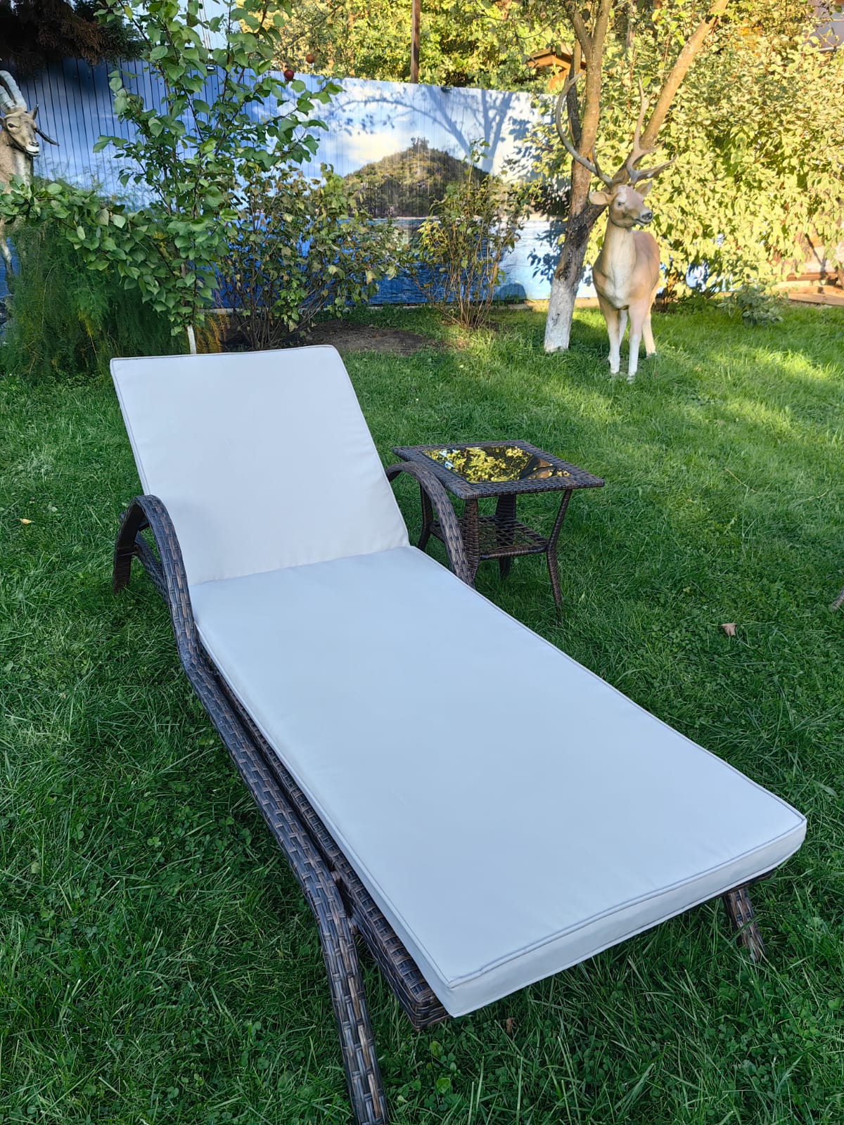 Комплект из искусственного ротанга шезлонг Империал и столик Мара-2 (Шоколад) - Мир Дачника Комплект из искусственного ротанга шезлонг Империал и столик Мара-2 (Шоколад)