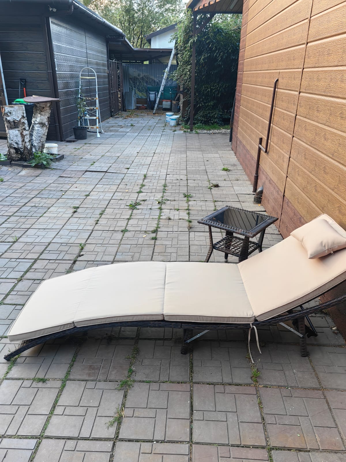 Комплект мебели под искусственный ротанг шезлонг Ливерпуль и столик Мара-2 Шоколад - Мир Дачника Комплект мебели под искусственный ротанг шезлонг Ливерпуль и столик Мара-2 Шоколад