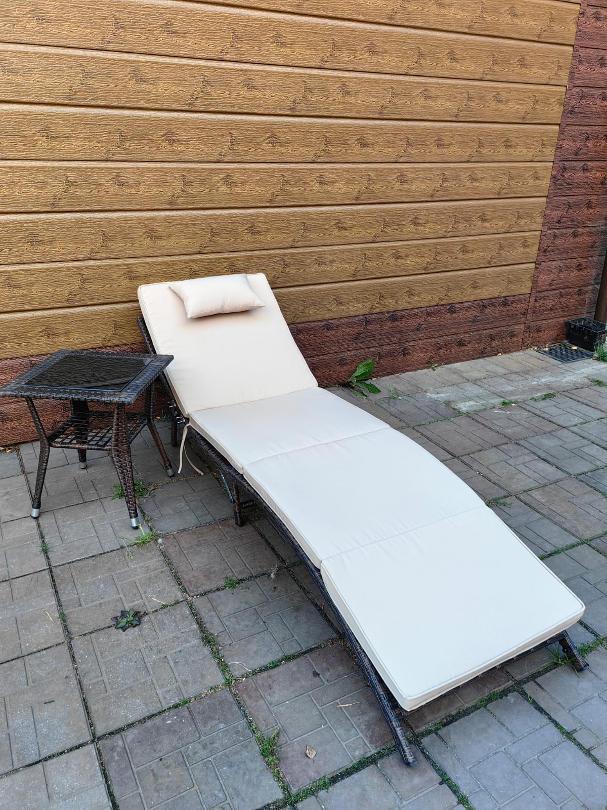 Комплект мебели под искусственный ротанг шезлонг Ливерпуль и столик Мара-2 Шоколад - Мир Дачника Комплект мебели под искусственный ротанг шезлонг Ливерпуль и столик Мара-2 Шоколад