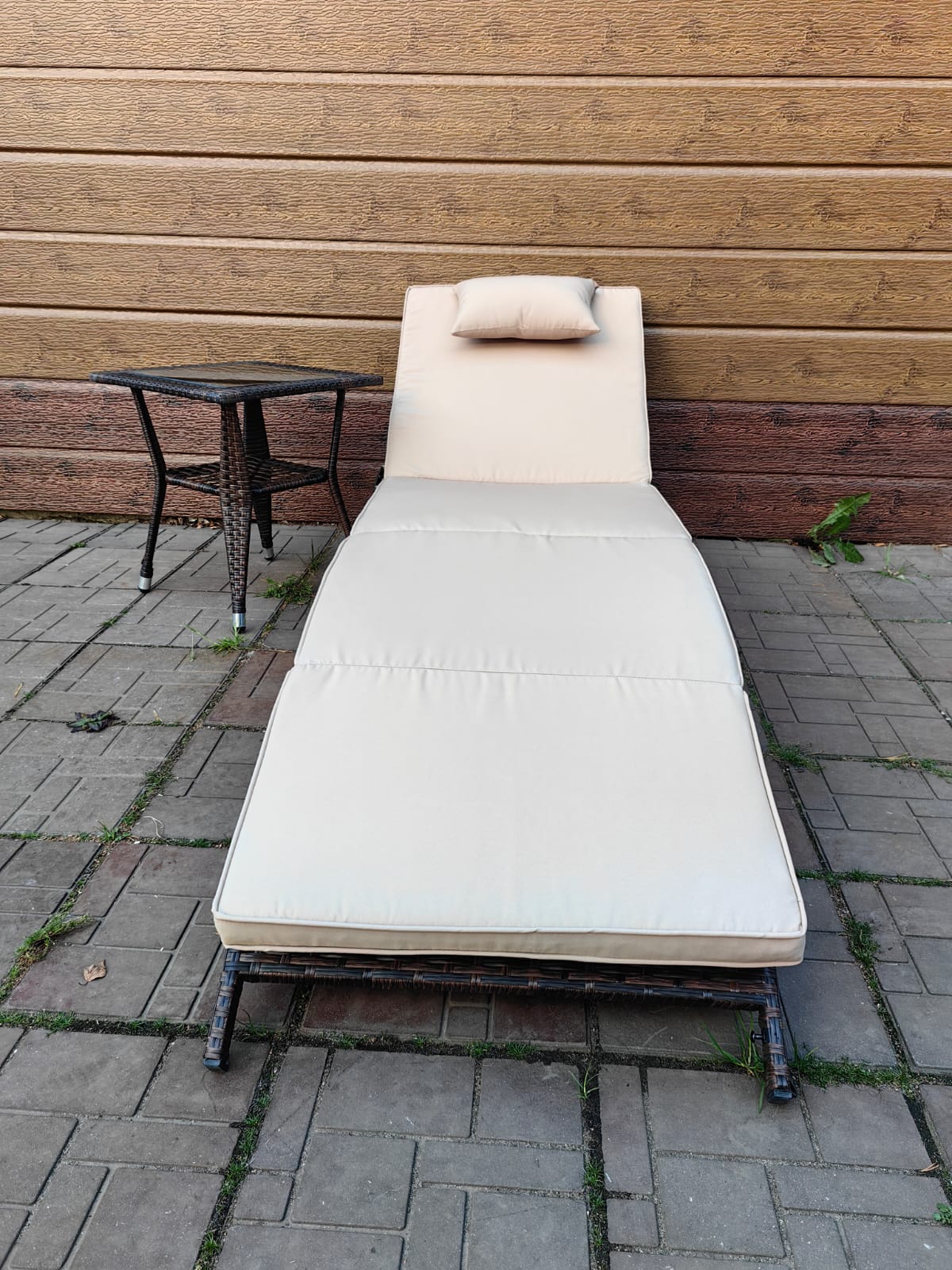 Комплект мебели под искусственный ротанг шезлонг Ливерпуль и столик Мара-2 Шоколад - Мир Дачника Комплект мебели под искусственный ротанг шезлонг Ливерпуль и столик Мара-2 Шоколад