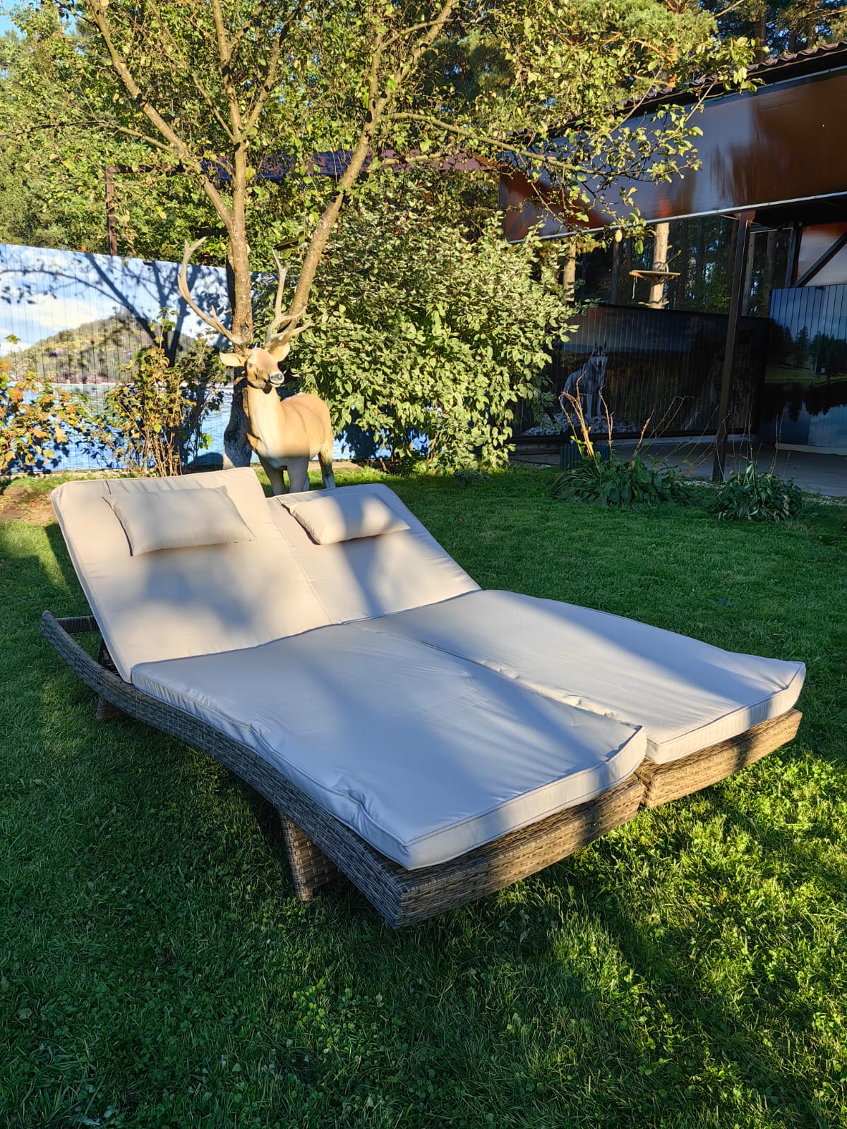 Комплект из 2х шезлонгов из искусственного ротанга МАРА “MARA” Greige - Мир Дачника Комплект из 2х шезлонгов из искусственного ротанга МАРА “MARA” Greige