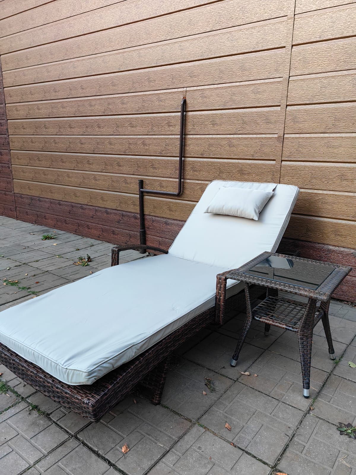 Комплект мебели из искусственного ротанга МАРА “MARA” Шоколад, шезлонг с подлокотниками и столик - Мир Дачника Комплект мебели из искусственного ротанга МАРА “MARA” Шоколад, шезлонг с подлокотниками и столик