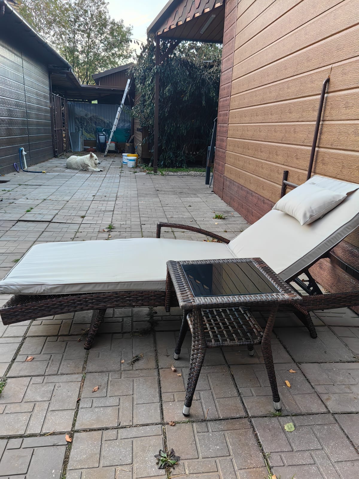 Комплект мебели из искусственного ротанга МАРА “MARA” Шоколад, шезлонг с подлокотниками и столик - Мир Дачника Комплект мебели из искусственного ротанга МАРА “MARA” Шоколад, шезлонг с подлокотниками и столик