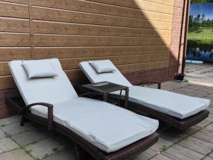 Комплект мебели из искусственного ротанга МАРА “MARA” Шоколад, 2 шезлонга с подлокотниками, столик - Мир Дачника Комплект мебели из искусственного ротанга МАРА “MARA” Шоколад, 2 шезлонга с подлокотниками, столик