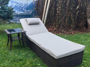 Комплект из искусственного ротанга шезлонг Орландо и столик Мара-2 Шоколад - Мир Дачника Комплект из искусственного ротанга шезлонг Орландо и столик Мара-2 Шоколад