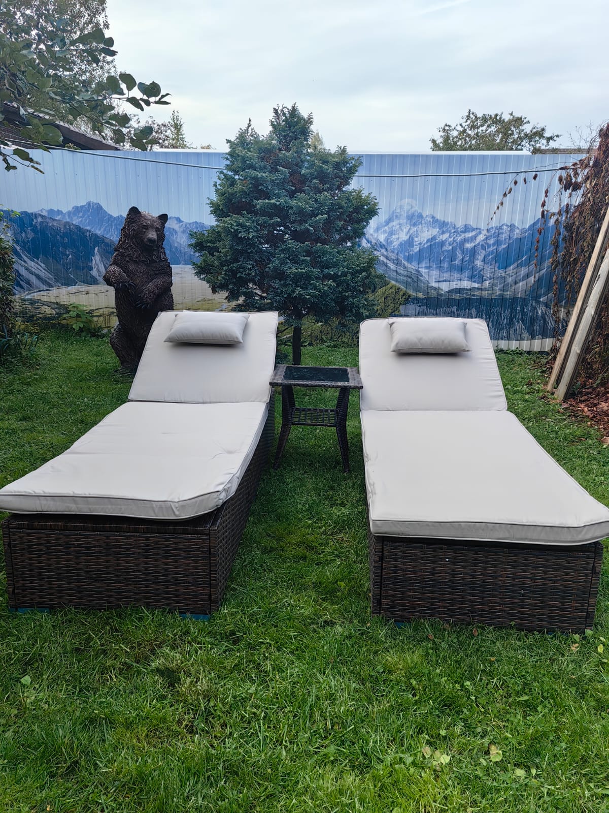 Комплект шезлонгов из искусственного ротанга Орландо с столиком Мара-2 Шоколад - Мир Дачника Комплект шезлонгов из искусственного ротанга Орландо с столиком Мара-2 Шоколад