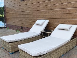 Комплект шезлонгов из искусственного ротанга Орландо с столиком Мара-2 Greige - Мир Дачника Комплект шезлонгов из искусственного ротанга Орландо с столиком Мара-2 Greige