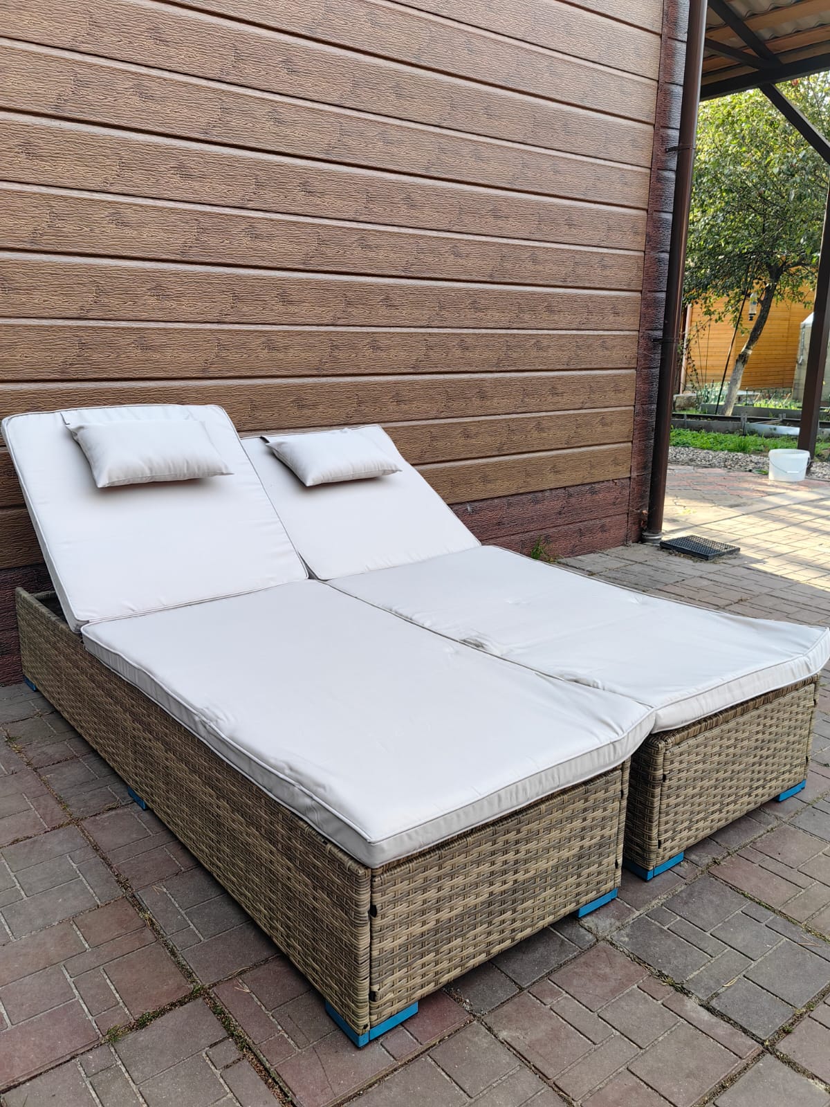 Комплект шезлонгов из искусственного ротанга Орландо Greige - Мир Дачника Комплект шезлонгов из искусственного ротанга Орландо Greige