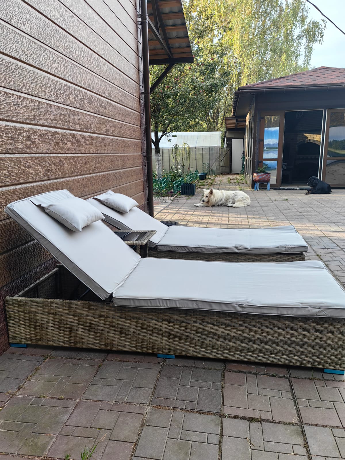 Комплект шезлонгов из искусственного ротанга Орландо Greige - Мир Дачника Комплект шезлонгов из искусственного ротанга Орландо Greige