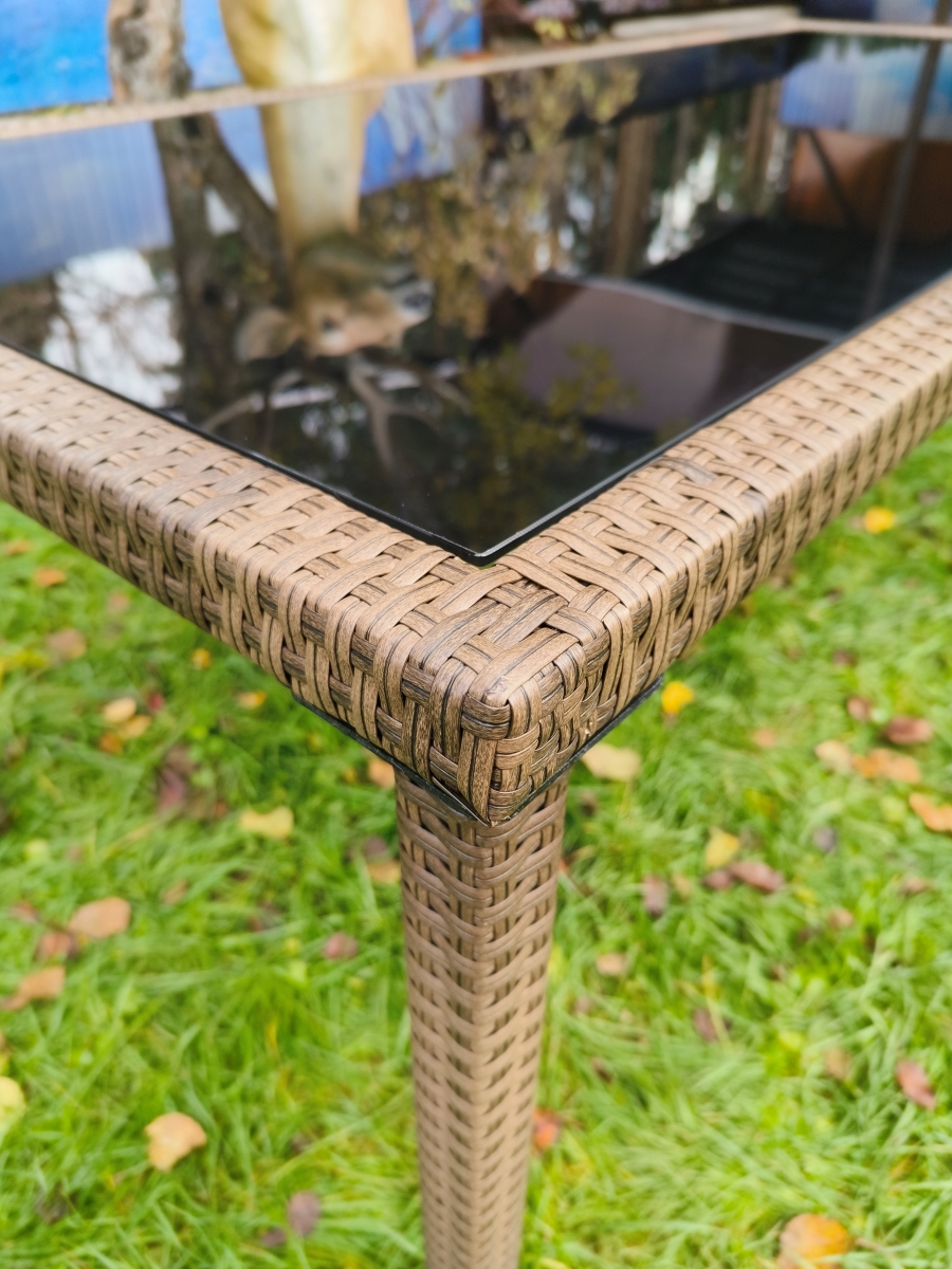 Стол из искусственного ротанга Милан 160х90см для дачи (Brown) - Мир Дачника Стол из искусственного ротанга Милан 160х90см для дачи (Brown)