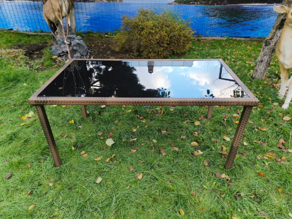 Стол из искусственного ротанга Милан 160х90см для дачи (Brown) - Мир Дачника Стол из искусственного ротанга Милан 160х90см для дачи (Brown)