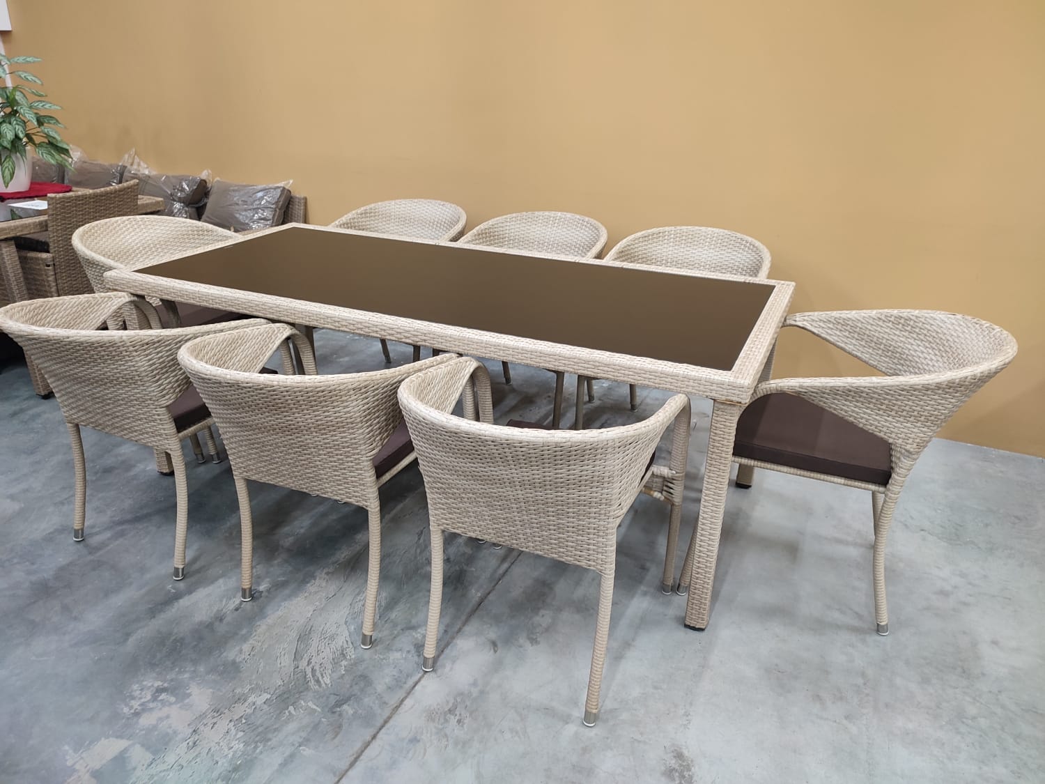 Обеденная мебель из искусственного ротанга комплект СИЦИЛИЯ "SICILY" 8 персон Wood - Мир Дачника Обеденная мебель из искусственного ротанга комплект СИЦИЛИЯ "SICILY" 8 персон Wood