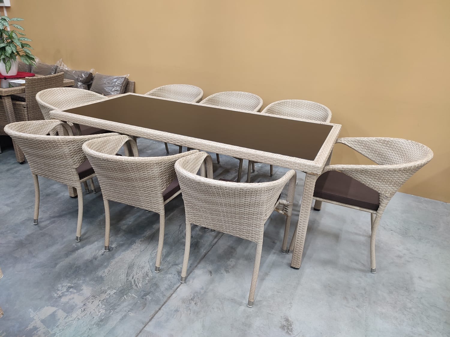 Обеденная мебель из искусственного ротанга комплект СИЦИЛИЯ "SICILY" 8 персон Wood - Мир Дачника Обеденная мебель из искусственного ротанга комплект СИЦИЛИЯ "SICILY" 8 персон Wood